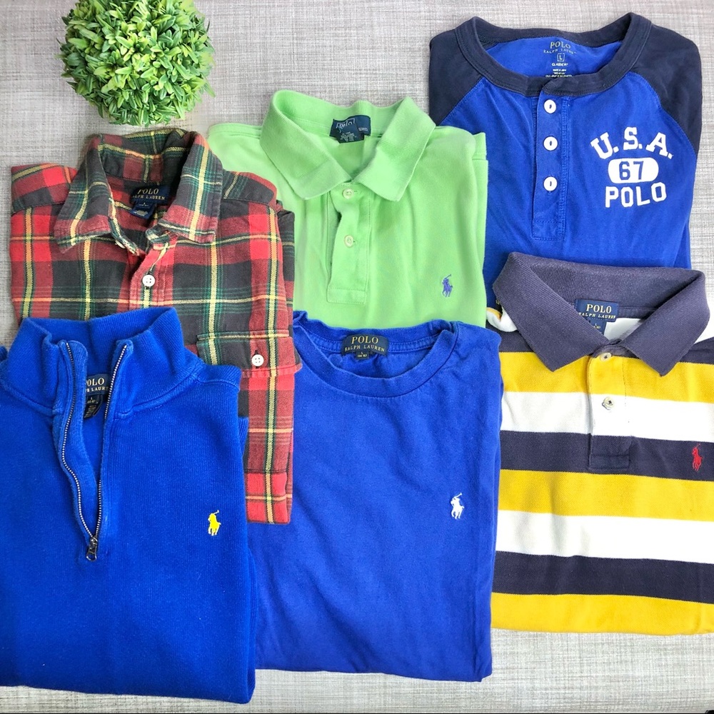 Ralph Lauren Polo long & shirt sleeve shirt bundle